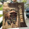 Joycorners Personalized Name Buffalo Leather Pattern Blanket