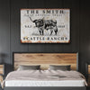 Joycorners Personalized TX Longhorn Cattle Ranch Canvas