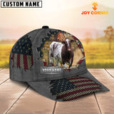 Joycorners Shorthorn Customized Name US Flag Net Cap
