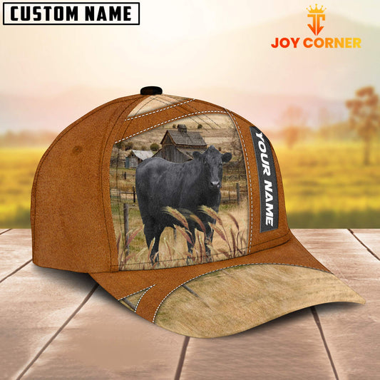 Joycorners Black Angus Customized Name Brown Cap