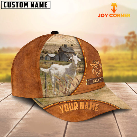 Joycorners Custom Name Goat Leather Pattern Cap