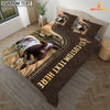 Joycorners Shorthorn Custom Text Leather Pattern Bedding Set