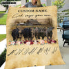 God Says You Are - Joycorners Personalized Name Black Angus Blanket