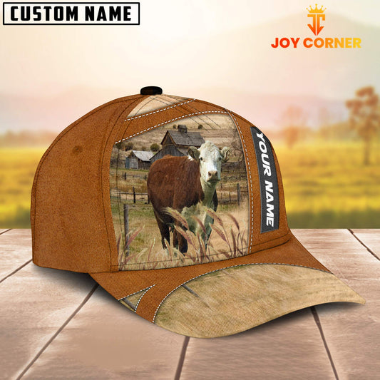 Joycorners Hereford Customized Name Brown Cap