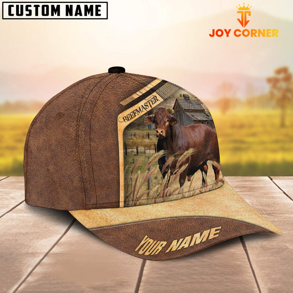 Joycorners Beefmaster Cattle Customized Name Brown Farm Cap