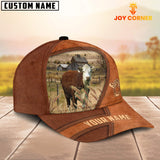 Joycorners Hereford Customized Name Brown Leather Pattern Cap