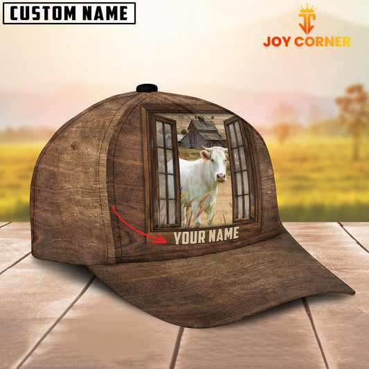 Joycorners Custom Name Charolais Window Brown Cap