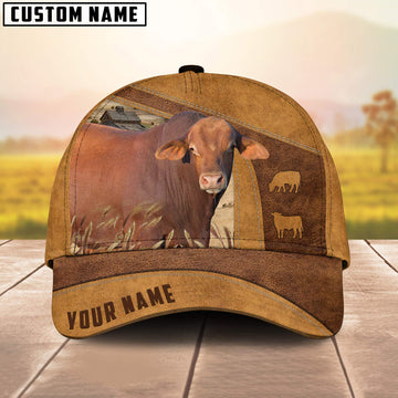 Joycorners Red Brangus Custom Name Cap