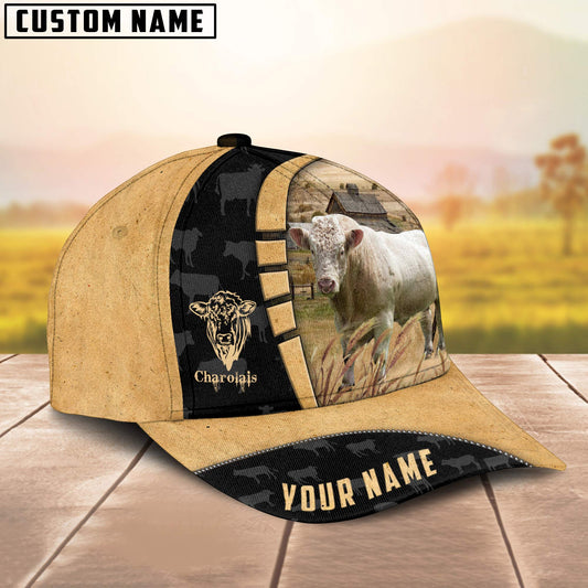 Joycorners Custom Name Charolais Cattle 3D Cap