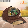 Joycorners Tractor On The Farm Customized Name Leather Pattern Cap