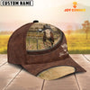 Joycorners Horn Hereford On The Farm Customized Name Leather Pattern Cap