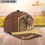 Joycorners Shorthorn Cattle Customized Name Brown Farm Cap