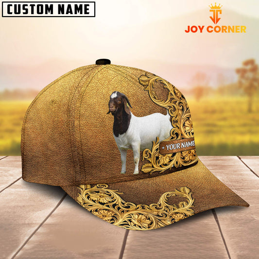 Joycorners Boer Goat Pattern Customized Name 3D Yellow Cap