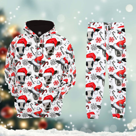 Joycorner Black Baldy Happy Christmas Hoodie & Sweatpants Set
