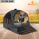 Joycorners Holstein Customized Name US Flag Net Cap