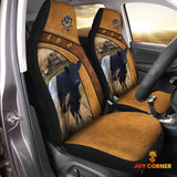 Joycorners Belted Galloway Pattern Customized Name 3D Car Seat Cover Set (2PCS)