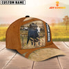 Joycorners Black Baldy Customized Name Brown Cap