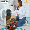 Joycorners Red Tractor Custom Name Laundry Basket