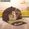 Joycorners Hereford On The Farm Customized Name 3D Brown Cap