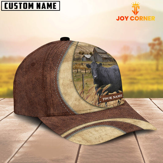 Joycorners Black Angus Customized Name Farm Barn Cap