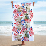 Charolais Cattle Hawaiian Inspiration Beach Towel
