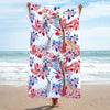 Llama Hawaiian Inspiration Beach Towel