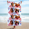 Red Angus Cattle Hawaiian Inspiration Beach Towel