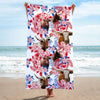 Tx Longhorn Cattle Hawaiian Inspiration Beach Towel