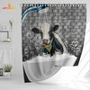 Joy Corners Holstein Brick Wall 3D Shower Curtain