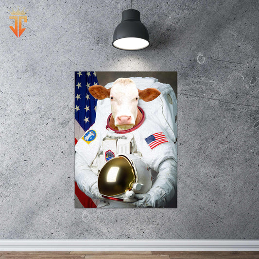 Joycorners Hereford Astronaut Portrait Canvas