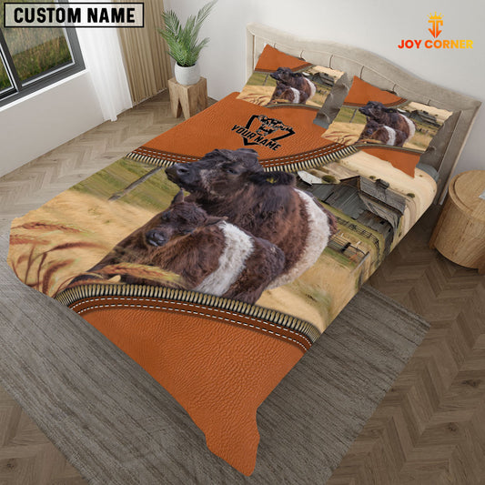 Joy Corners Belted Galloway On The Farm Customized Name 3D Bedding Set
