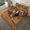 JoyCorners Simmental Couple Pattern Personalized Name 3D Bedding Set