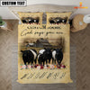 Joycorners Belted Galloway God Says You Are Custom Name Bedding Set