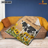 Joycorners Holstein Custom Name - Always Stay Humble and Kind Blanket