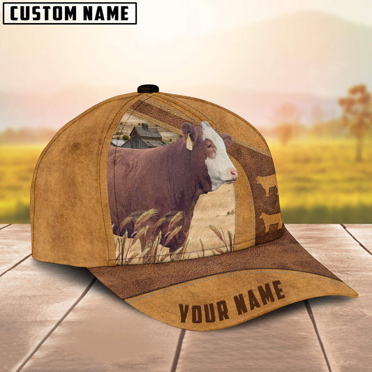 Joycorners Simmental On The Farm Custom Name Retro Cap