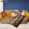 Joycorners Personalized Name Gelbivieh Leather Pattern Blanket