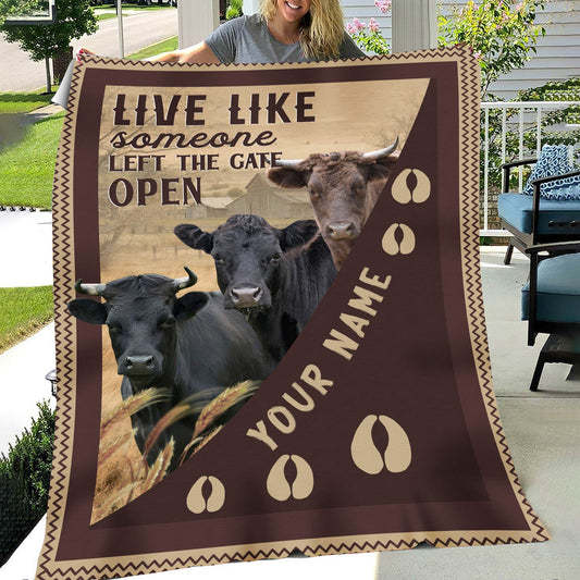 Joycorners Personalized Dexter Live Like Someone Left The Gate Open Blanket