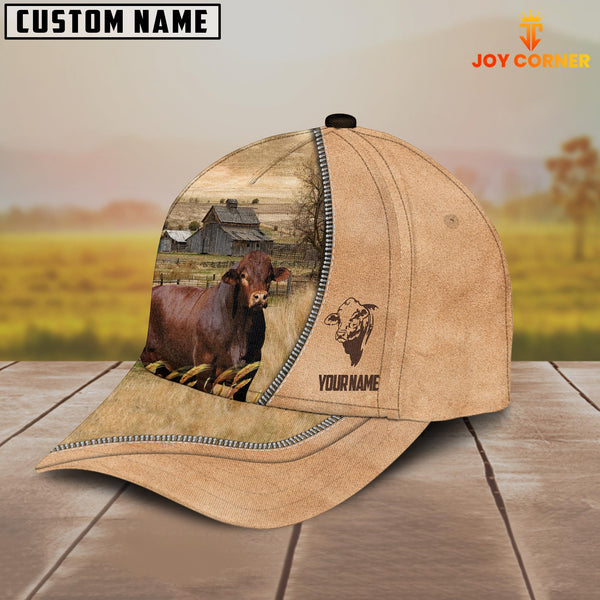 Joycorners Beefmaster Farming Light Brown Customized Name Cap