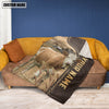 Joycorners Personalized Name Simmental Leather Pattern Blanket