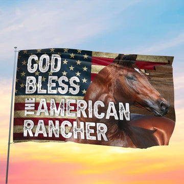 Joycorners GOD BLESS THE AMERICAN Morgan Horse HORSE 3D Printed Flag