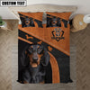 Joy Corners Dachshund Brown Pattern Customized Name 3D Bedding Set
