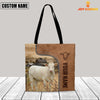 Joycorners Charolais Custom Name 3D Tote Bag