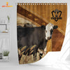 Joycorners Custom Name Black Hereford Pattern Shower Curtain