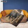 Joycorners Personalized Name Brangus Leather Pattern Blanket