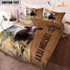 Joycorners Custom Name Shorthorn Cattle Brown Bedding Set