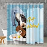 Joycorners Funny Holstein In Bathtub Shower Curtain