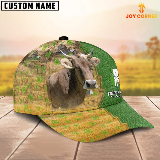 Joycorners Brown Swiss Custom Name Patrick Day Cap