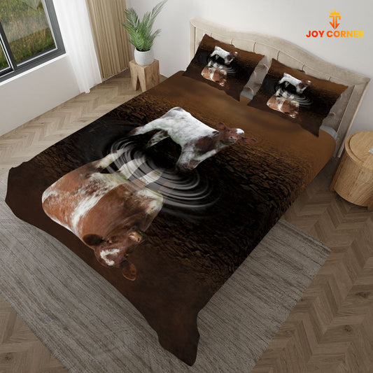 JoyCorners Shorthorn Mother And Child 3D Bedding Set