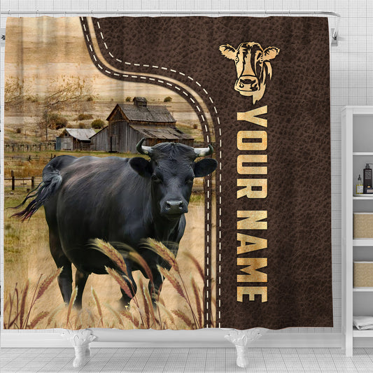 Joycorners Dexter Leather Pattern Custom Name Shower Curtain