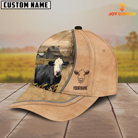 Joycorners Black Baldy Farming Light Brown Customized Name Cap